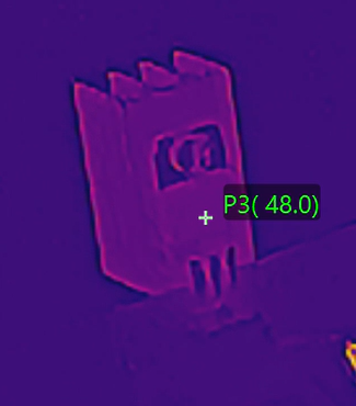 Thermal Image of Metal heat sink